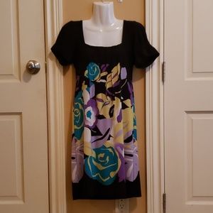 eci floral stretch short sleeve boho shift